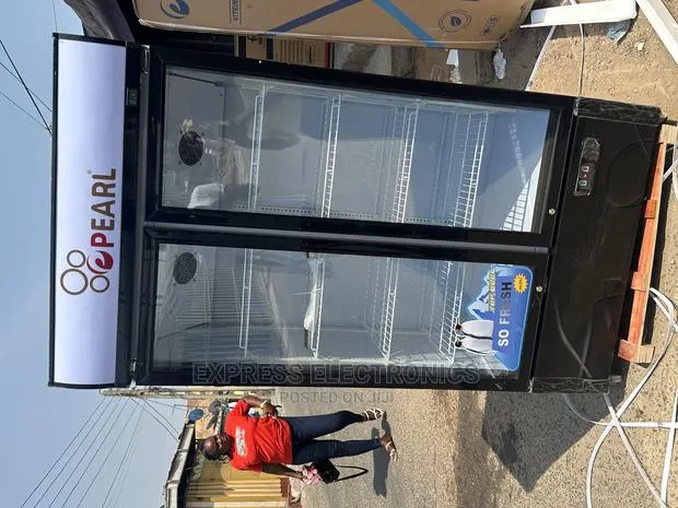 Vertical Showcase 2door PVC-74 ,568 L Sleek Design Pearl · Photo 1