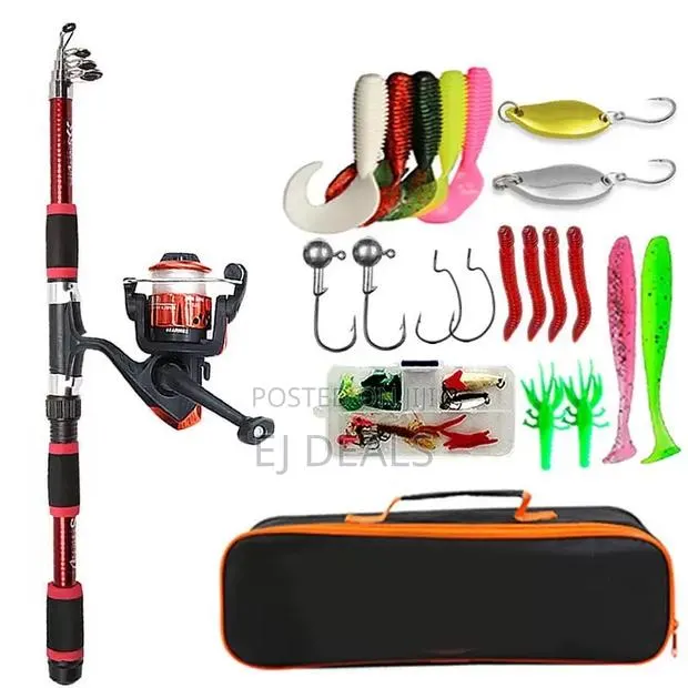 Telescopic Fishing Rod and Reel With Fish Lines,baits,hooks Bag · Photo 1