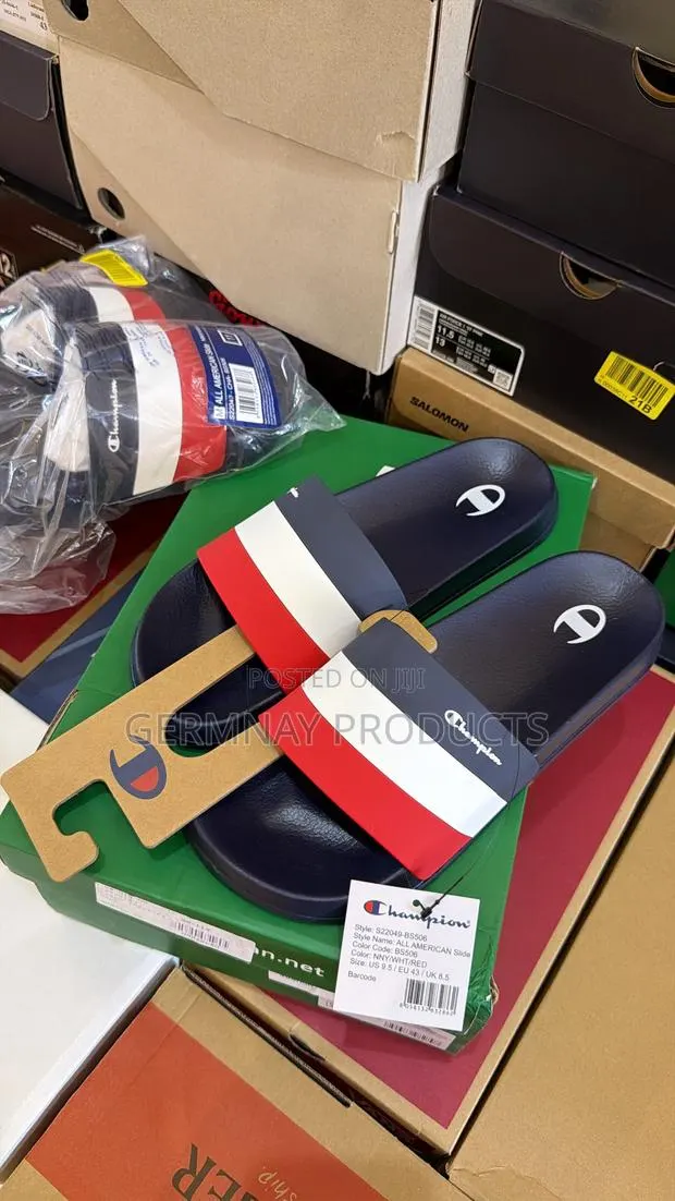 Champion All American Slide in Black Navy Red · Photo 1