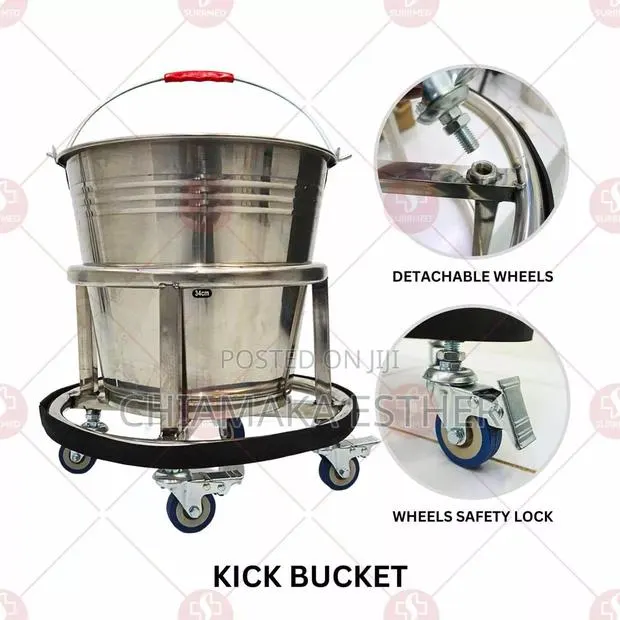 Medical Kick Bucket Stainless · Photo 1