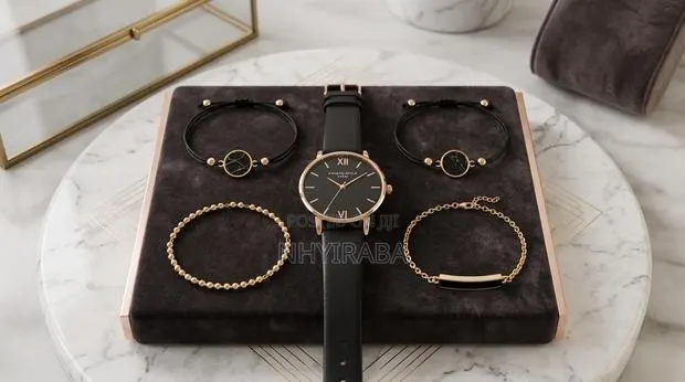 Trendy Minimalist Women’s Watch Set– 5-Piece Watch and Bracelet · Photo 1