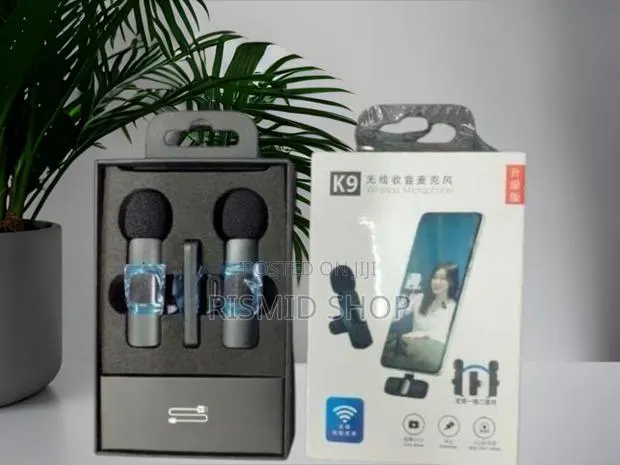 K9 Wireless Lavalier Microphone Set – 2-in-1 Phone Mic · Photo 1