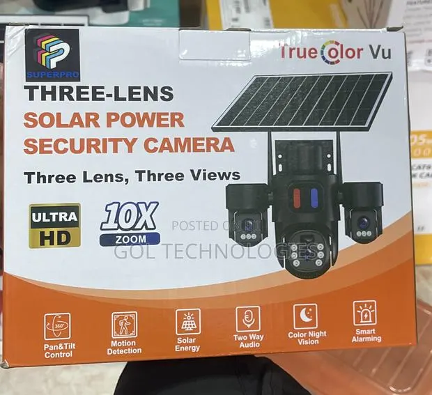 3-Lens Solar Wifi Power Security Camera Three Lens, Three Views 15mp · Photo 1