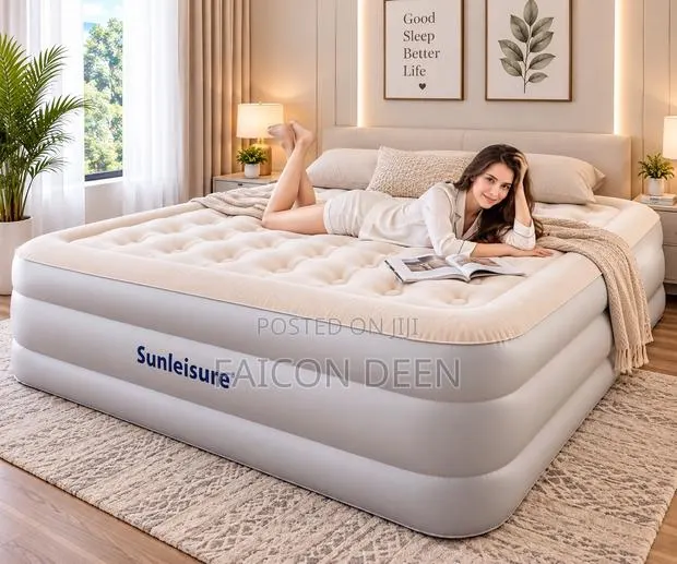 Unmatched Sleeping Luxury:Automatic: Inbuilt Pump Double Air Bed · Photo 1