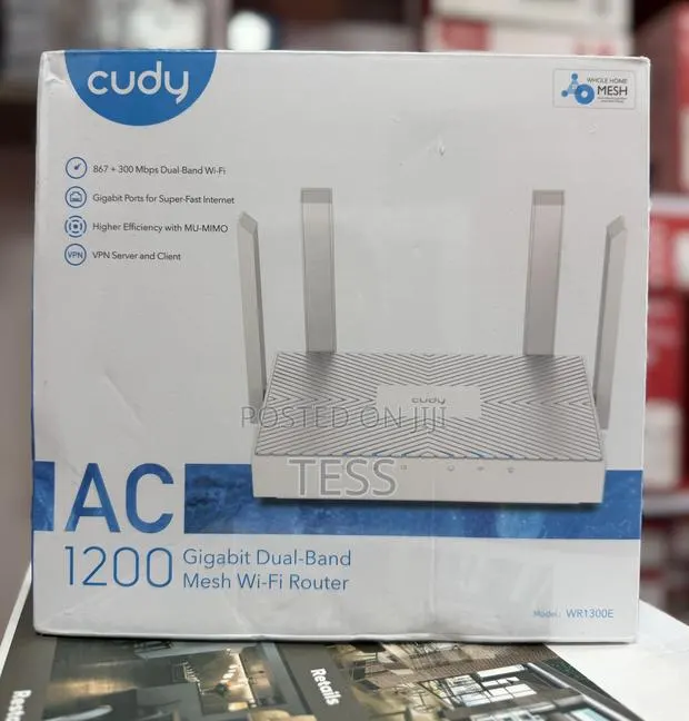 Cudy Gigabit Wireless Router Dual Band Wr130e Ac1200 Mu-Mimo · Photo 1