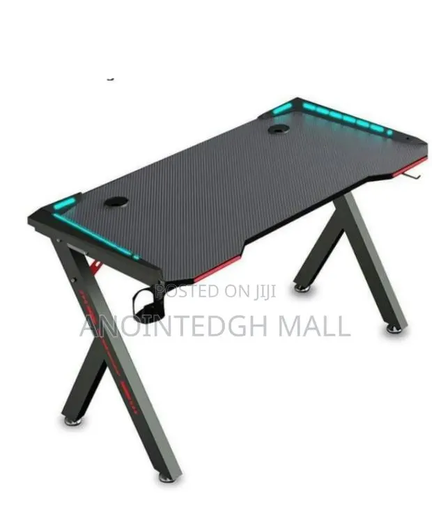 Modern Gaming Desk With Led Light 1.2m - Black · Photo 1