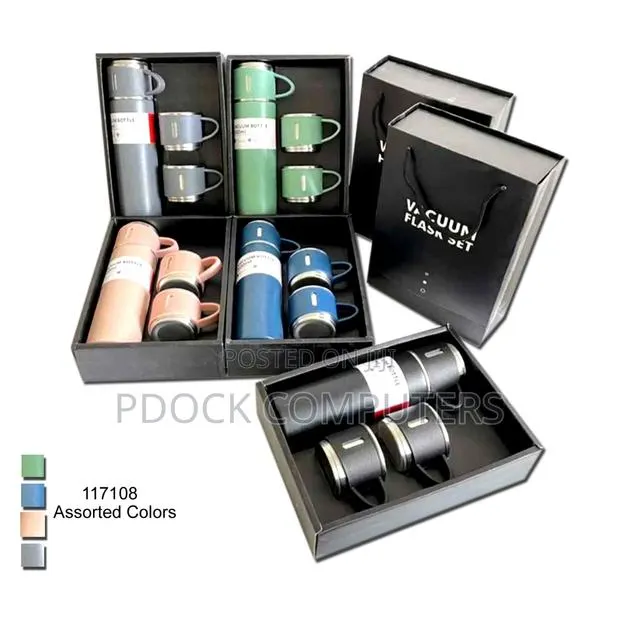 Premium Stainless Steel Vacuum Flask Set With 2 Extra Cups ( Colours) · Photo 1