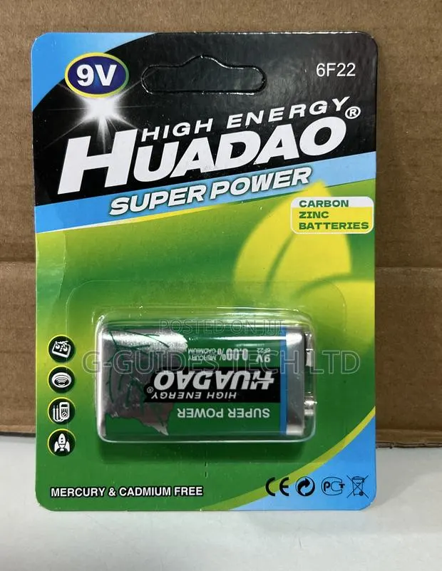 9v Battery, Huadao Super Power 9v Carbon Zinc Battery · Photo 1