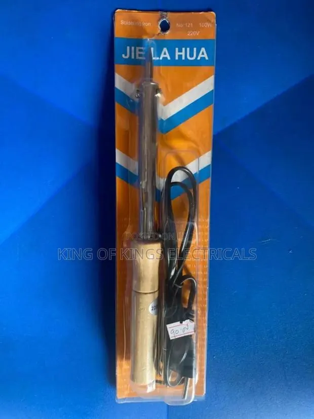 Electric Soldering Iron – (100w) High Heat With Wooden Handle · Photo 1