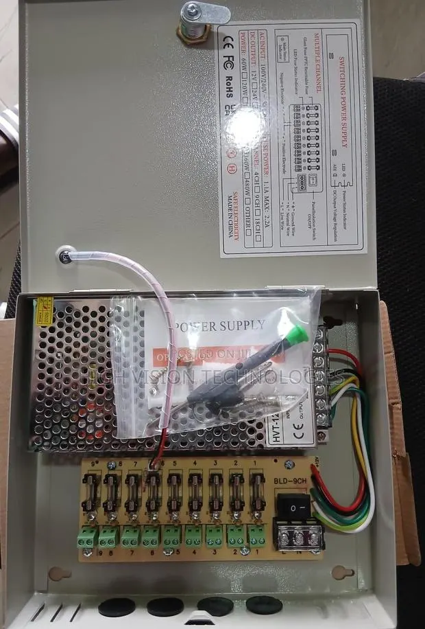 9ch CCTV Cameras Power Supply Metal 12v 9a · Photo 1