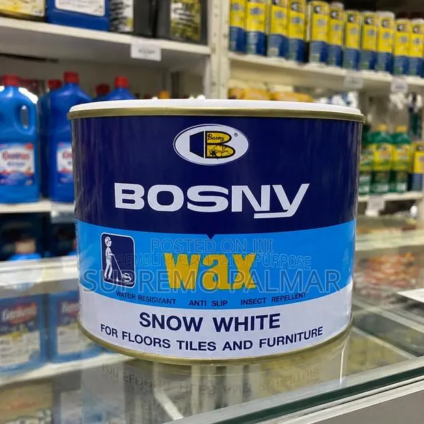 BOSNY Snow White Wax for Floors, Tiles Furniture – Water Resistant · Photo 1