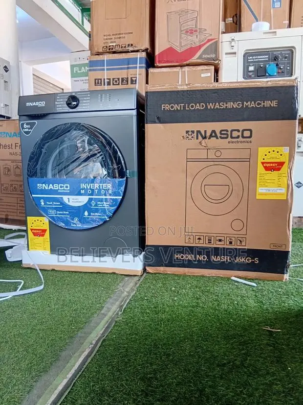 Nasco 6kg Automatic Front Load Washing Machine – Nasfl-J6kg-S · Photo 1