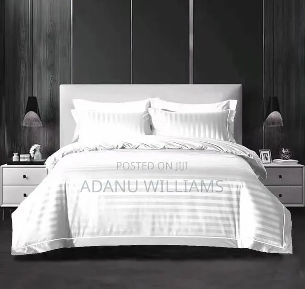 Luxury Hotel Stripped 8pcs Duvet Set( Diff Plain Colors · Photo 1