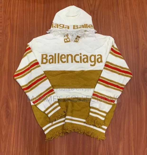 Balenciaga Distressed Knitted Hoodie · Photo 1