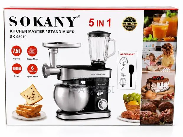 SOKANY 1200W Kitchen Machine 7.5L Stand Mixer 5-in-1 · Photo 1
