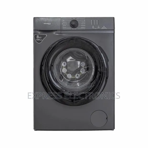 Lovely New Nasco Washing Machine 8Kg Front Load Full Automatic Silver · Photo 1