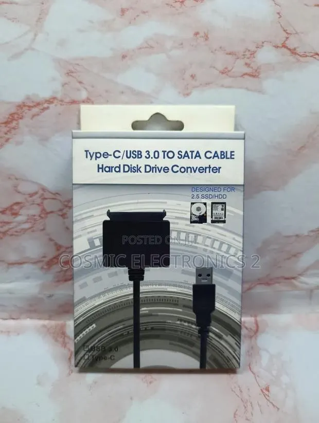 Type-C/USB 3.0 to SATA Hard Drive Converter for 2.5-Inch SSD HDD · Photo 1
