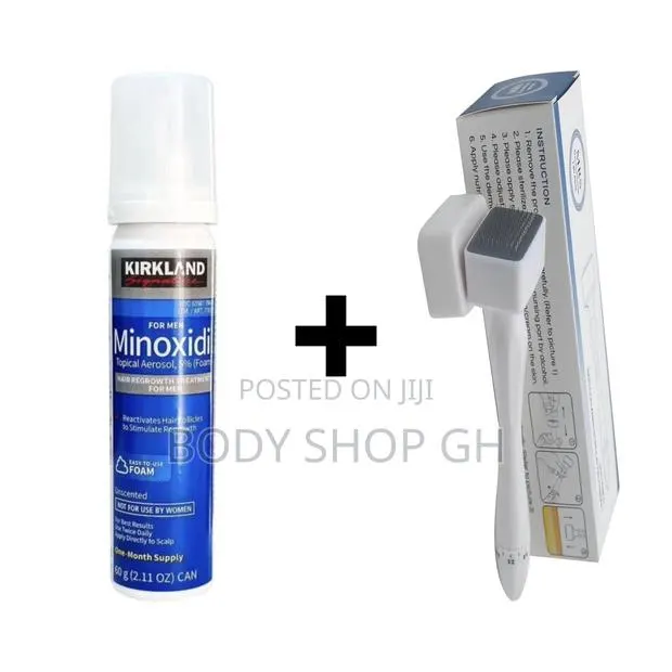 Kirkland Minoxidil Foam + Derma Stamp for Hairline and Beard · Photo 1