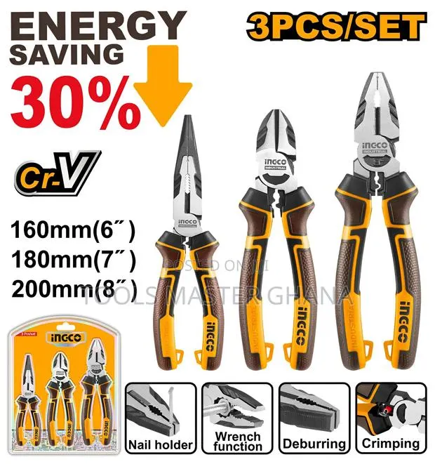 3 PCS High Leverage Pliers Set - Hkhlps2831 · Photo 1