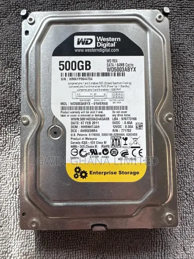 Western Digital Wd Re4 Enterprise Wd5003abyx 500gb 3.5" Sata HDD · Photo 1