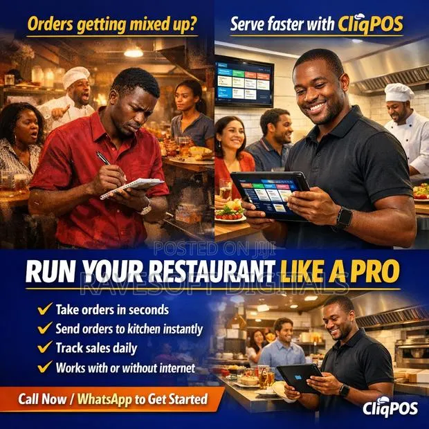 Restaurant Pos Software Ghana – Cliqpos | Cloud + Offline · Photo 1
