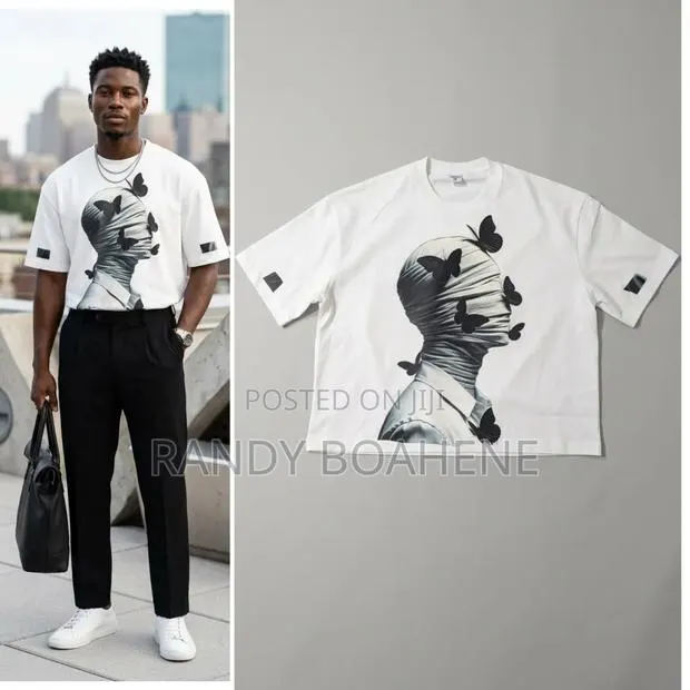 Echoed Vision Oversized Crop Tee · Photo 1