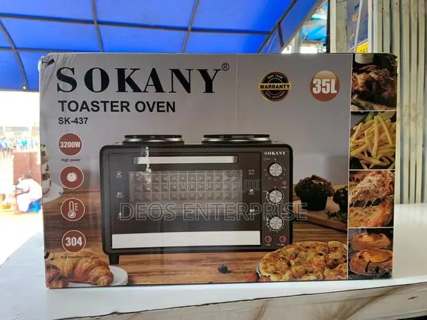 SOKANY 35L Toaster Oven With Dual Burners Fast Heat 3200W · Photo 1