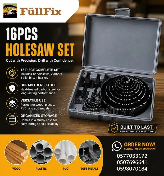 16 Pieces Hole Saw Set · Photo 1