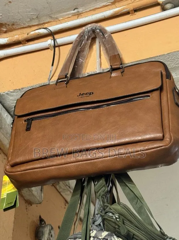 Quality Jeep Pure Leather Laptop Bag With Shoulder Strap. · Photo 1