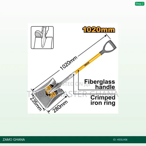 Steel Shovel 235x280mm 1kg - Hsslh06 · Photo 1