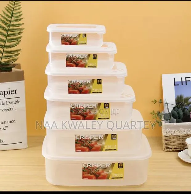 7pcs Crisper Plastic Food Containers · Photo 1