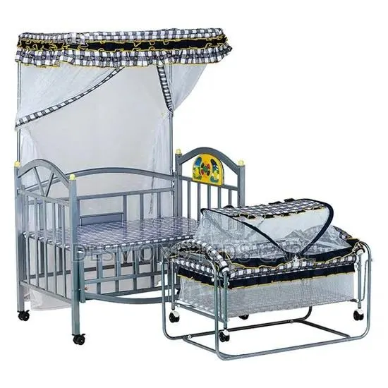 Baby’s 2 in 1 Metal Silver Cot · Photo 1
