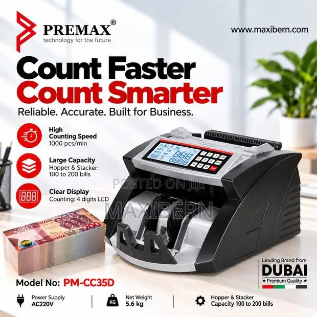 Premax PM-CC35D Money Counting Machine With Fake Note Detector · Photo 1