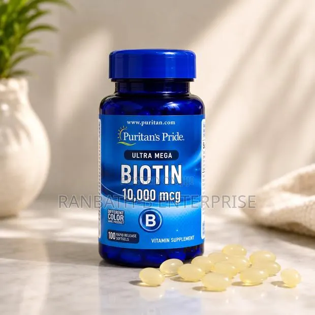 Original Puritan’s Pride Biotin 10,000 MCG – 50 Capsules · Photo 1