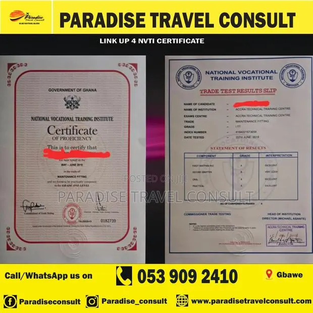 Link Up For Nvti Certificate To Support Visa Application · Photo 1