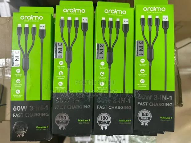 Oraimo 60w 3-in-1 Fast Charging Cable · Photo 5