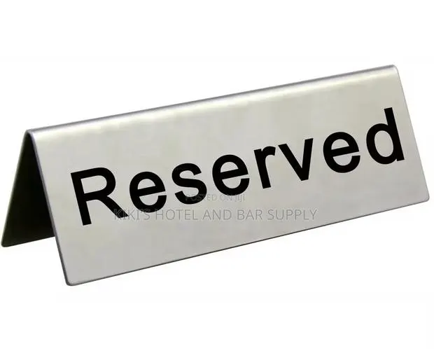 Double Sides Stainless Steel Reserved Sign · Photo 1
