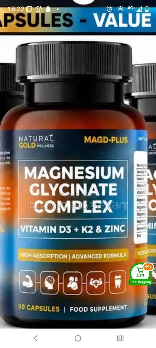 Magnesium Glycinate Complex 6-in-1 Citrate,Malate+Vitamin D3 4000iu · Photo 1