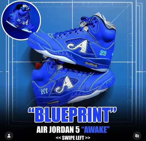 Blue Print Air Jordan 5 Available in Stock · Photo 1