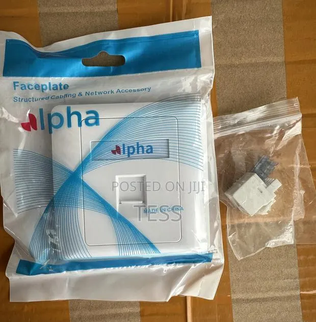 RJ11 Faceplate Single With Keystone Jack (Alpha) · Photo 1