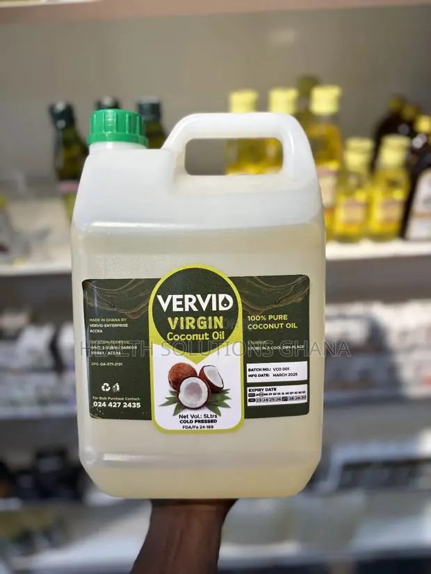 Vervid Coconut Oil 5l for Natural Cooking Wellness Support · Photo 1