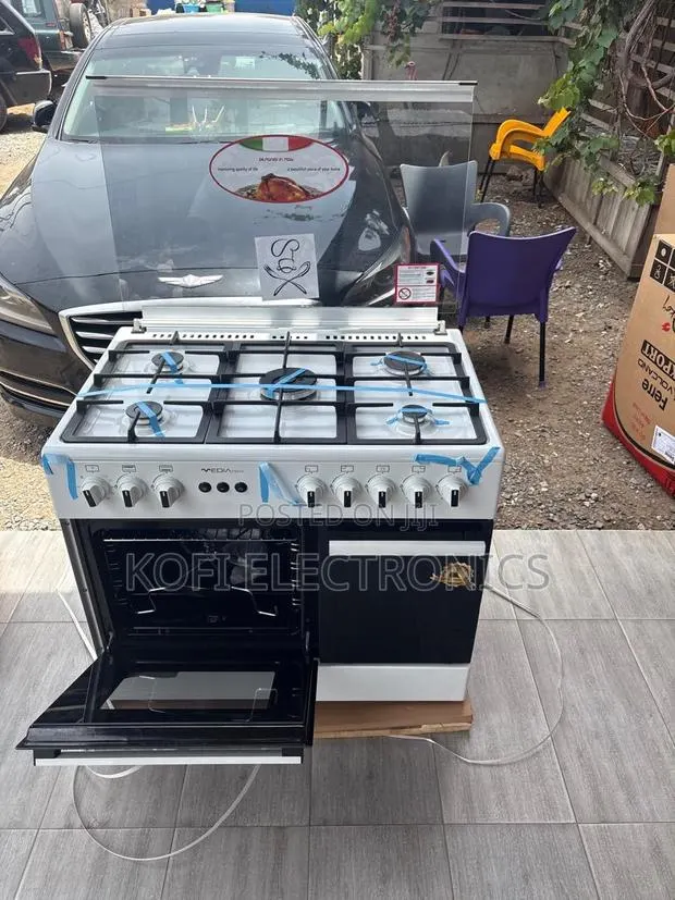 Mediatech 60x90 White Gas Cooker Fast Cooking, Better Results · Photo 1