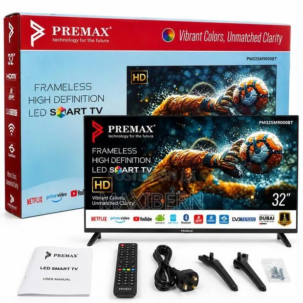 Premax 32-Inch Frameless Digital LED TV - Black · Photo 1