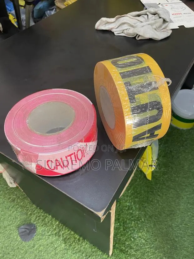 Caution Warning Barrier Tape Roll | High Visibility Safety Tape - 500m · Photo 1
