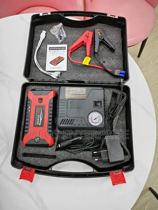 Jump Starter Emergency Kit Air Pump USB Power Bank LED · Photo 1