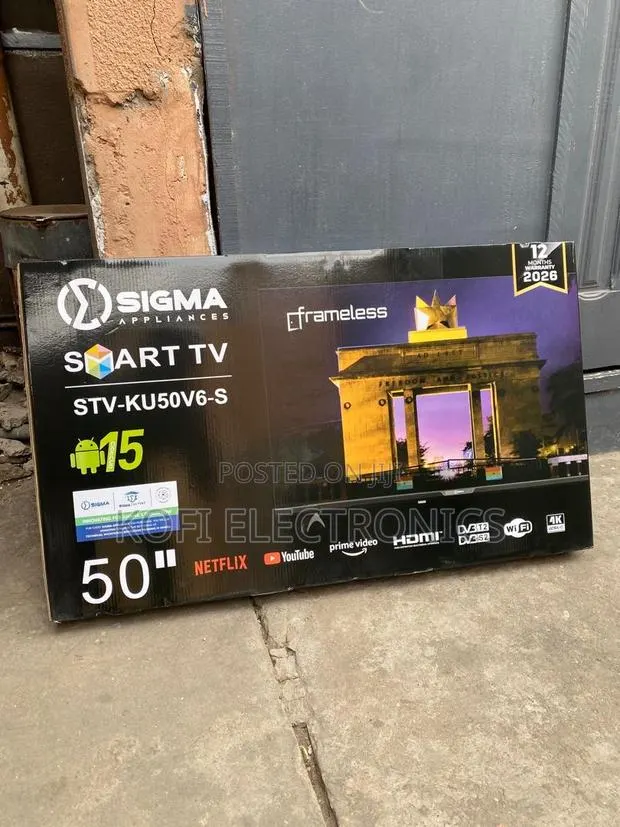 Sigma 50" Uhd Smart Android Tv Sig-ku50v6-s – Frameless (Black) · Photo 1