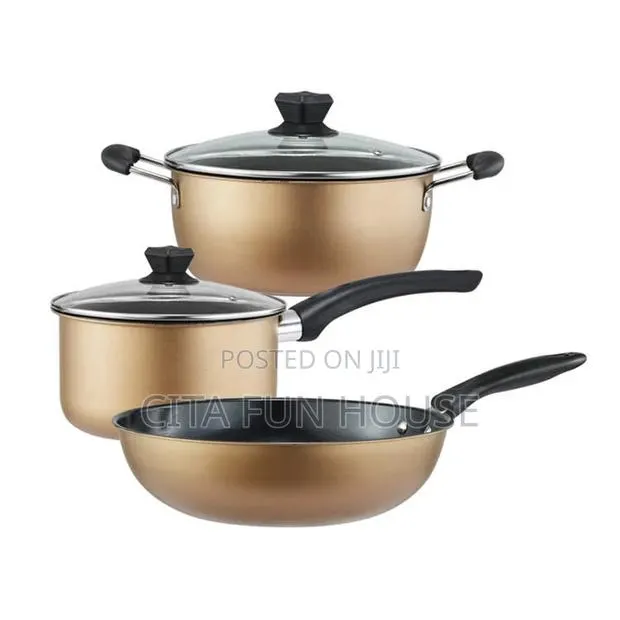3pcs Non Stick Stainless Steel Cookware · Photo 1