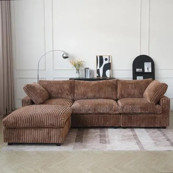 Sofa (Oversized)Sectional Sofa With Ottoman(Brown) · Photo 1
