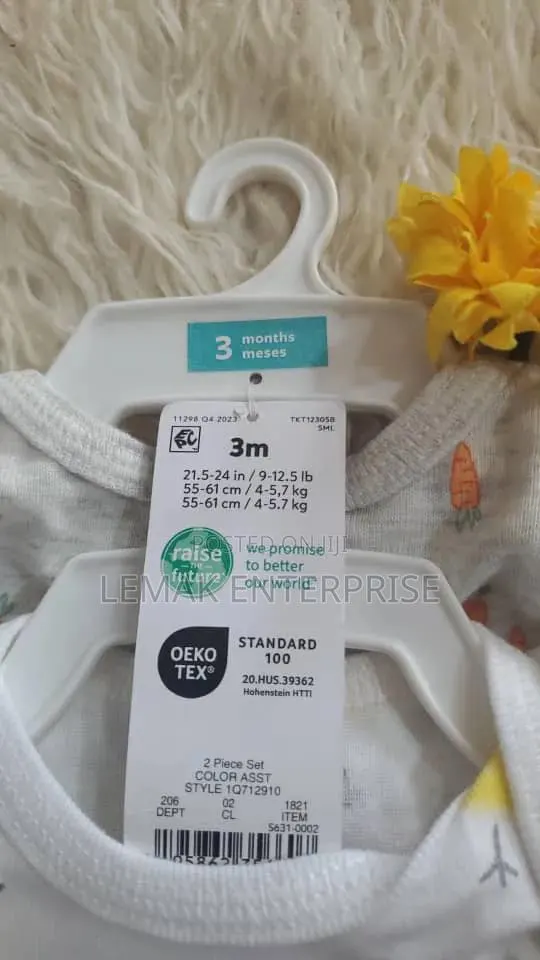 Carter's Baby Bodysuit Dress Set Unisex 2 in 1 · Photo 3