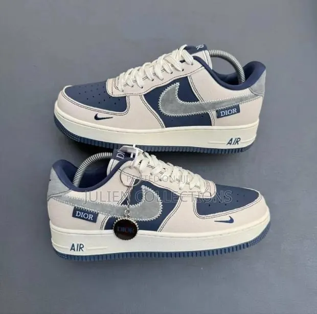 Nike Air Force 1 Doir Midnight Blue and White · Photo 1